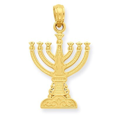 Menorah Pendant 14k Gold C4451, MPN: C4451, 637218052196