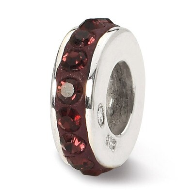 June Single Row Swarovski Elements Bead - Sterling Silver QRS1264JUN, MPN: QRS1264JUN, 883957302119