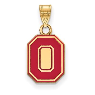 Ohio State University Small Enamel Pendant Gold-plated Silver GP055OSU, MPN: GP055OSU, 886774949147