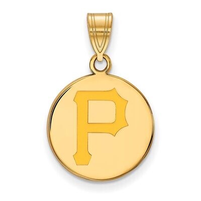 Pittsburgh Pirates Medium Enamel Disc Pendant Gold-plated Silver GP015PIR, MPN: GP015PIR, 886774918…