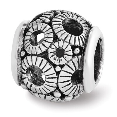Filigree Circles Bead - Sterling Silver QRS3531, MPN: QRS3531, 191101195594