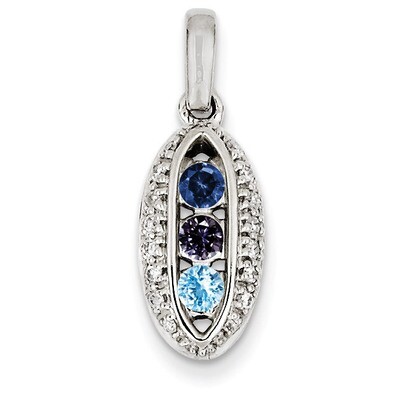 3 Birthstones Family Jewelry Diamond Semi-Set Pendant 14k White Gold XMPW47/3, MPN: XMPW47/3, 88395…