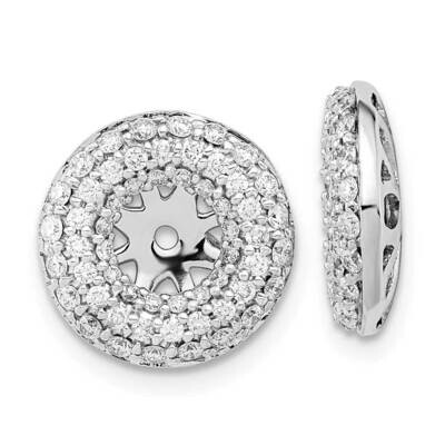 Diamond Earring Jackets 14k White Gold EM8575-080-WA, MPN: EM8575-080-WA, 883957972626