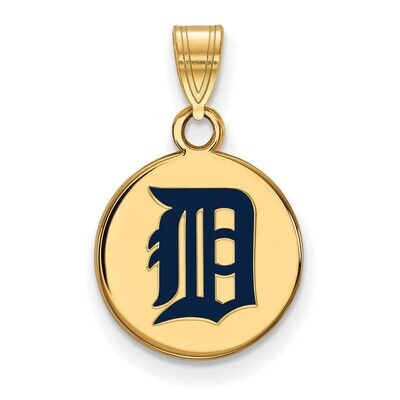 Detroit Tigers Small Enamel Disc Pendant Gold-plated Silver GP038TIG, MPN: GP038TIG, 886774939582