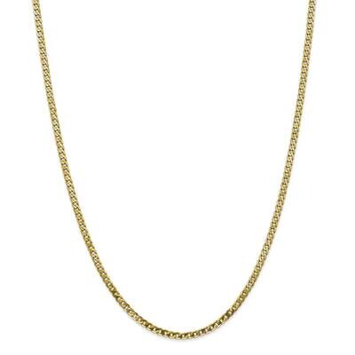 2.9mm Flat Beveled Curb Chain 26 Inch 10k Gold 10FBU080-26, MPN: 10FBU080-26, 191101727771