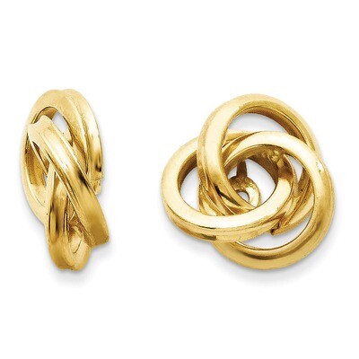 Polished Love Knot Earring Jackets 14k Gold TH227, MPN: TH227, 886774118710