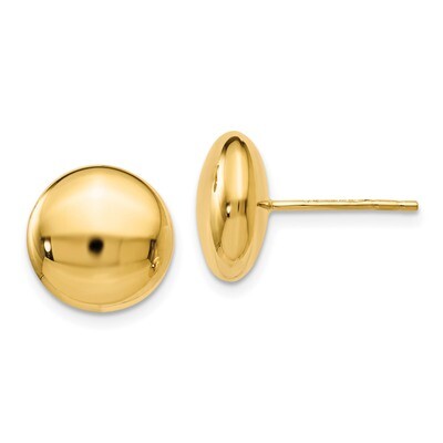 Leslie&#39;s Button Post Earrings 14k Gold Polished HB-LE1298, MPN: LE1298, 191101758027