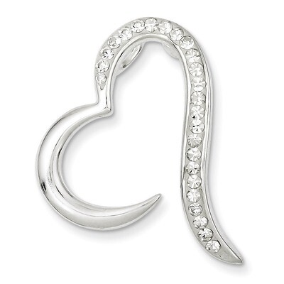 Stellux Crystal Heart Pendant Sterling Silver QP1411, MPN: QP1411, 883957959108