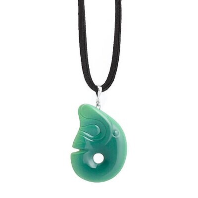 Franz Porcelain Jade Dragon-Pig Design Rhodium Plated Brass And Necklace CP00029, MPN: CP00029,