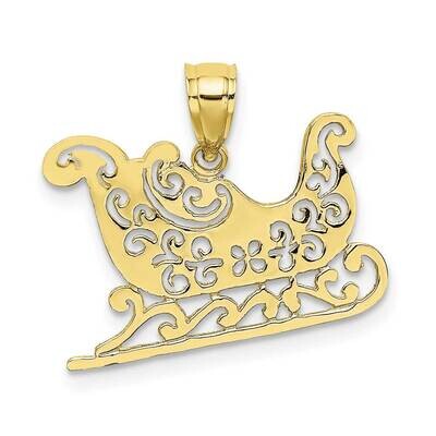 Sleigh Pendant 10k Gold Polished 10D1131, MPN: 10D1131,