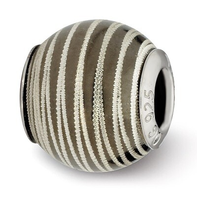 Grey Laser Cut Bead - Sterling Silver QRS2307, MPN: QRS2307, 883957513980