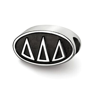 15.25Mm Delta Delta Delta Oval Letters Bead Sterling Silver DDD002BD-SS, MPN: DDD002BD-SS, 63440194…