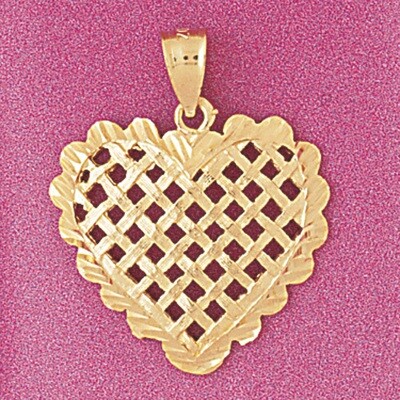 Dazzlers Jewelry Heart Pendant Necklace Charm Bracelet in Yellow, White or Rose Gold 3801, MPN: DZ-…