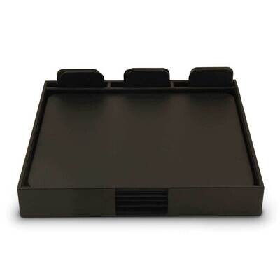 Black Leather 9-Pads 9-Coasters Holder Conference Desk Set GM21353, MPN: GM21353, 797140354635