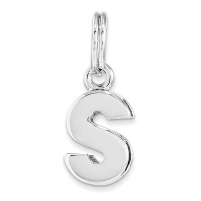 Letter S Charm Sterling Silver QC8460S, MPN: QC8460S, 191101454745