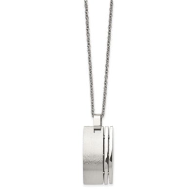Pendant 22 Inch Necklace Stainless Steel Brushed SRN435-22 by Chisel, MPN: SRN435-22, 886774040103