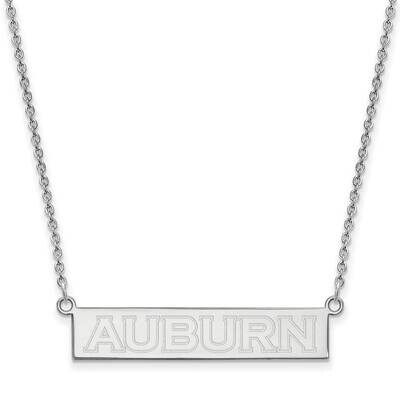 Auburn University Small Bar Necklace Sterling Silver Rhodium-plated SS081AU-18, MPN: SS081AU-18, 19…