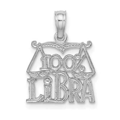 100% Libra Charm 14k White Gold D4060W, MPN: D4060W, 196904071397