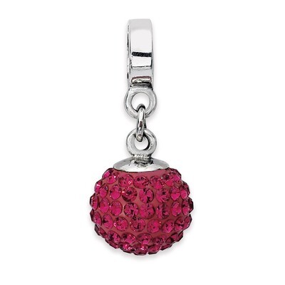 July Swarovski Elements Ball Dangle Bead - Sterling Silver QRS1253JUL, MPN: QRS1253JUL, 883957277684