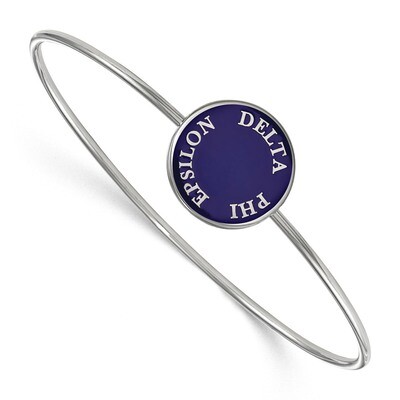 Delta Phi Epsilon Enameled Slip-on Bangle Sterling Silver SS022DPH-8, MPN: SS022DPH-8, 191101101120