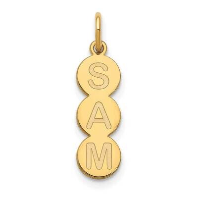 3 Letter Bubble Pendant Sterling Silver Gold-plated XNA1332GP, MPN: XNA1332GP,