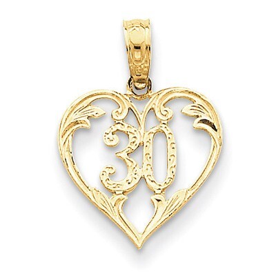 30 in Heart Cut-out Pendant 14k Gold C2958, MPN: C2958, 637218045549