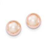 9-10mm Pink Freshwater Cultured Button Pearl Stud Earrings Sterling Silver QE12686, MPN: QE12686, 1…