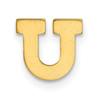Die Struck Letter U 14k Yellow Gold YG2221U, MPN: YG2221U,