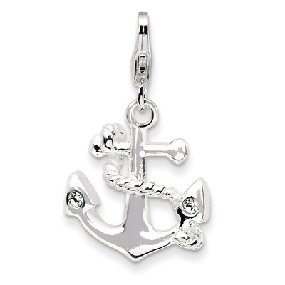 3-D Enameled AnchorCharm Sterling Silver QCC547 by Amore La Vita, MPN: QCC547, 883957335032
