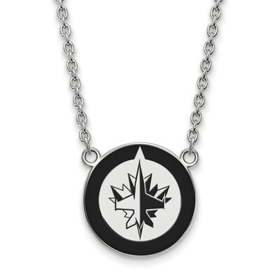NHL Winnipeg Jets Lg Enl Pendant with Necklace Sterling Silver SS021JTS-18, MPN: SS021JTS-18, 19110…