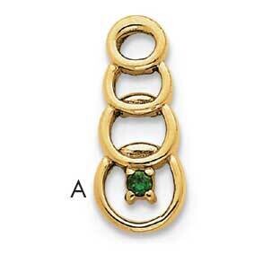 1 Genuine Stone Family Pendant 14k Gold XMP51/1GY, MPN: XMP51/1GY, 883957142487