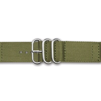 20mm 2-Piece Olive Ballistic Nylon Watch Band  BA395-20, MPN: BA395-20,