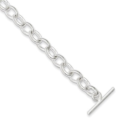 8.75 Inch Fancy Link Toggle Bracelet Sterling Silver Polished QH131-8.75, MPN: QH131-8.75, 88395756…