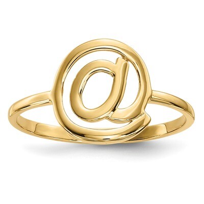 `@ Symbol Ring 14k Gold Polished R650, MPN: R650,
