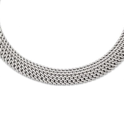 Leslie&#39;s Polished Mesh Link Necklace - Sterling Silver HB-QLF208-18, MPN: QLF208-18, 886774984889
