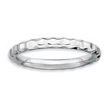 Hammered Ring - Sterling Silver Rhodium-plated QSK223, MPN: QSK223, 883957143972