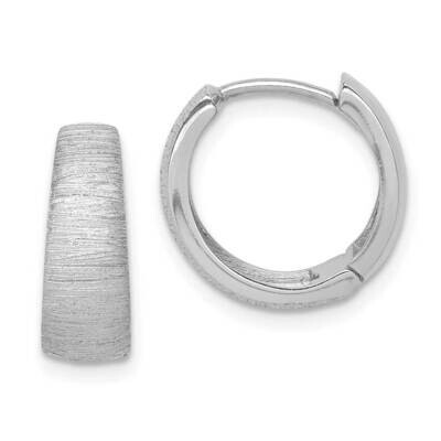 Textured Hoop Earrings 14k White Gold TL1132, MPN: TL1132, 883957929675