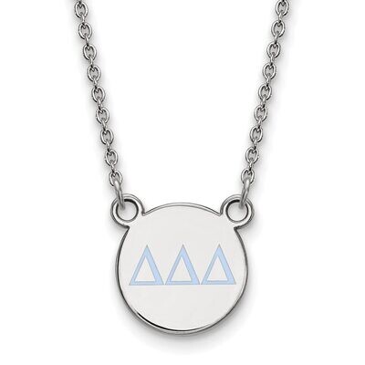 Delta Delta Delta Extra Small Enameled Pendant with 18 Inch Chain Sterling Silver SS027DDD-18, MPN:…