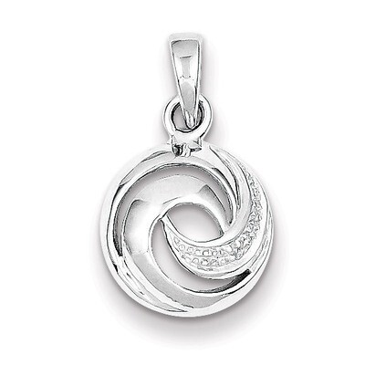 Swirl Pendant Sterling Silver Rhodium-plated Diamond QP3372, MPN: QP3372, 883957490939