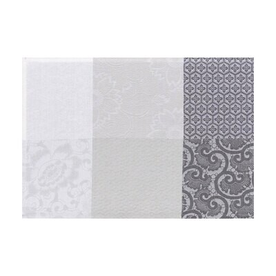 Le Jacquard Francais Placemat Fleur Kyoto Mist 21 x 15 Cotton and Acrylicic Set of 4, MPN: 22099, 3…
