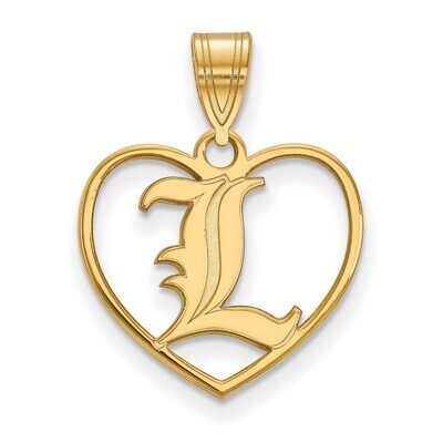 University of Louisville Pendant in Heart Gold-plated Silver GP013UL, MPN: GP013UL, 886774916507