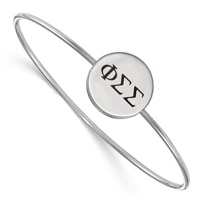 Phi Sigma Sigma Enameled Slip-on Bangle Sterling Silver SS025PSS-7, MPN: SS025PSS-7, 886774604633