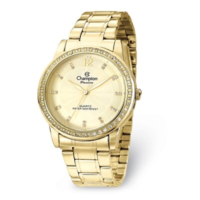 Champion Passion Gold-tone Crystal Bezel Champagne Dial Watch  XWA5572, MPN: XWA5572, 191101880070