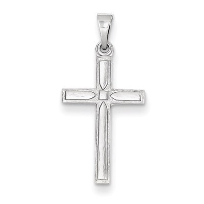 Hollow Cross Pendant 14k White Gold XR560, MPN: XR560, 883957507279