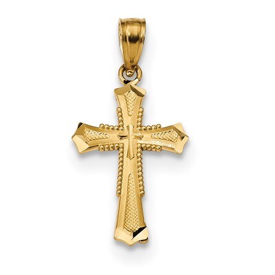 Cross Pendant 14k Gold Diamond-cut K6260, MPN: K6260, 883957967790