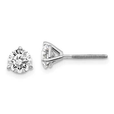 1ctw SI1/SI2 G H I Lab Grown Diamond 3 Prong Screwbk Earrings 14k White Gold EM1007S-100-WLG, MPN: …