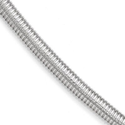 Polished and Textured Bracelet Sterling Silver QLF423-7.5