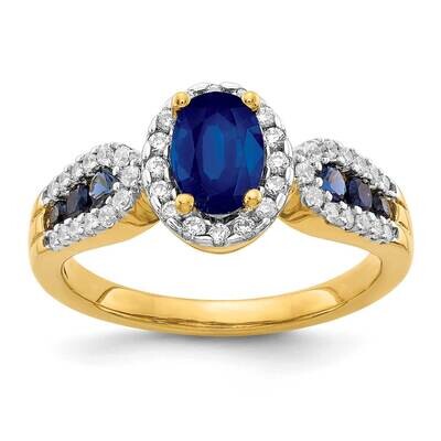 Sapphire Ring 14k Gold Diamond RM5745-SA-033-YA, MPN: RM5745-SA-033-YA, 883957425276
