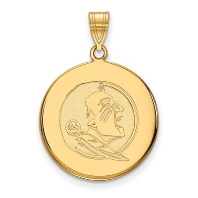 Florida State University Large Disc Pendant 10k Yellow Gold 1Y085FSU, MPN: 1Y085FSU, 886774823225