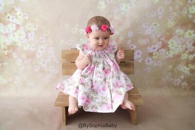 Baby Flower Crown Toddler Flower Crown Pink Flower Crown Girls Flower Crown Baby Flower Headband Wr…